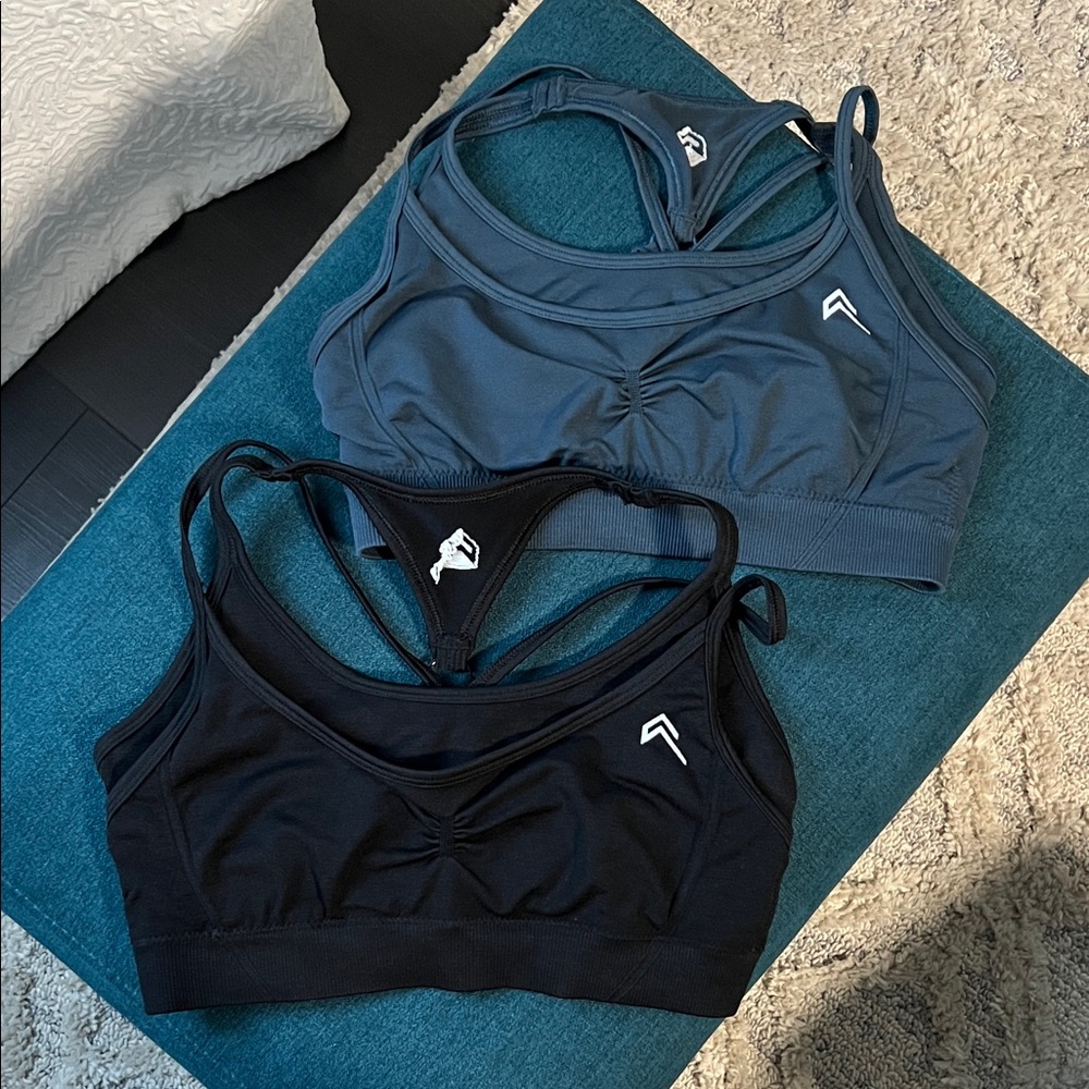 Stylish Black and Blue Sports Bras